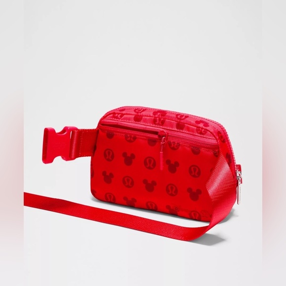 Lululemon x Disney Everywhere Belt Bag Mickey and Logo Printed Classic Pink - Picture 3 of 9